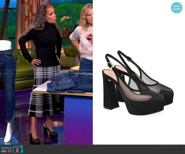 Gianvito Rossi Chopine pumps worn by Sunny Hostin on The View