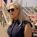 Gina’s navy dress on The Real Housewives of Orange County