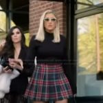 Gina’s plaid mini skirt on The Real Housewives of Orange County