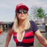 Gina’s striped polo bikini set on The Real Housewives of Orange County
