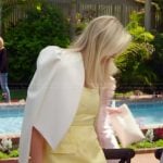 Gina's yellow mini dress and blazer on The Real Housewives of Orange County