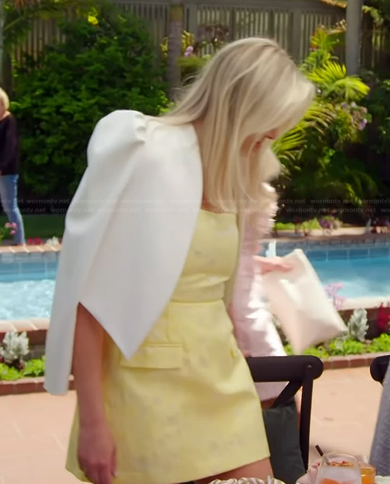 Gina’s yellow mini dress and blazer on The Real Housewives of Orange County
