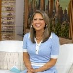 Ginger’s blue ribbed polo dress on Good Morning America