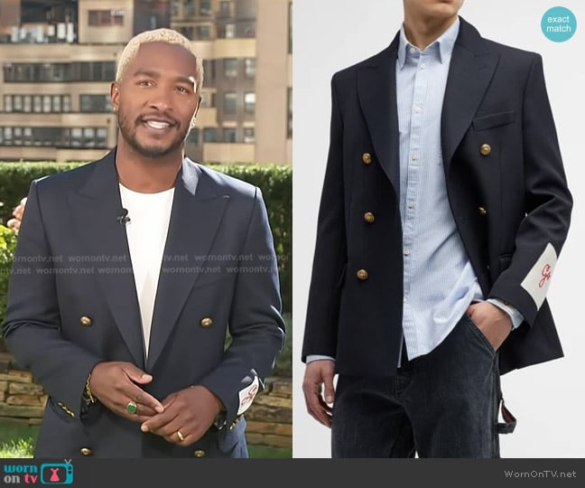 Scott’s navy blazer on Access Hollywood