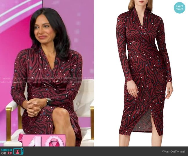 Great Jones Animal Printed Sheath Dress worn by Dr. Tara Narula on Good Morning America