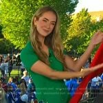 Olivia Jordan’s green ribbed button front dress on Today