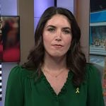 Liz Kreutz’s green pleated trim blouse on Today