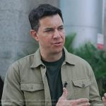 Tom Llamas’s green stripe shirt jacket on Today