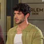 Javi’s green knit shirt on Days of our Lives