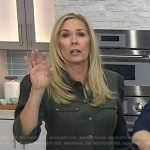 Leanne Morgan’s green velvet shirtdress on Today