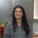 Katie Lee Biegel’s grey wool shirt cardigan and belt on Today