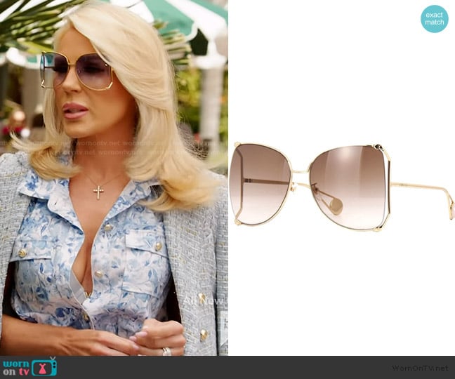 Gucci GG0252S Sunglasses worn by Gretchen Rossi on The Real Housewives of Orange County