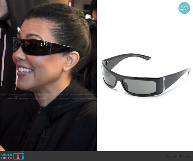 Gucci Rectangle Sunglasses worn by Kourtney Kardashian (Kourtney Kardashian) on The Kardashians