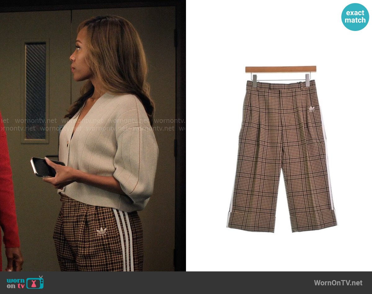 Gucci x Adidas Plaid Pants worn by Christina Hunter (Nicole Beharie) on The Morning Show