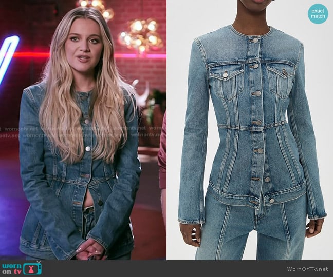 Haikure Temple Lagoon Wash Jacket worn by Kelsea Ballerini on The Voice