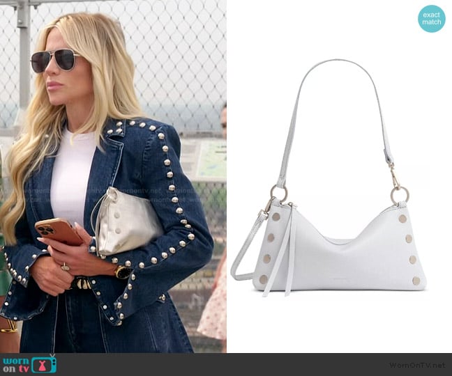 Hammitt Kyle Small Pebbled Leather Crossbody Bag worn by Jennifer Pedranti on The Real Housewives of Orange County
