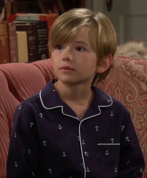 Harrison's anchor print pajamas on The Young and the Restless