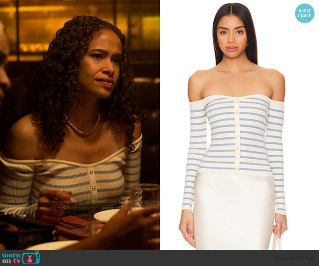 Heartloom Seren Top worn by Shanelle Tucker (Shannon Kane) on Reasonable Doubt