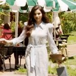 Heather's blue lace shirtdress on The Real Housewives of Orange County