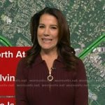 Heather’s burgundy cable knit dress on Good Morning America