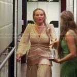 Heather’s beige fringed cutout dress on The Real Housewives of Salt Lake City