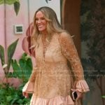 Heather’s pink ruffled mesh dress on The Real Housewives of Salt Lake City