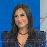 Dr. Heather Hirsch’s blue print v-neck dress on Today