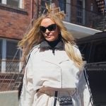 Heather’s white trench coat on The Real Housewives of Salt Lake City