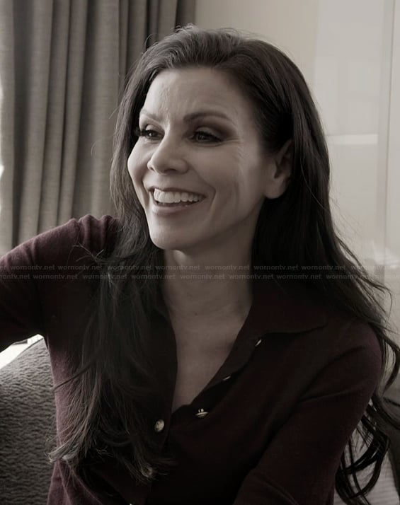 Heather's burgundy sweater on The Real Housewives of Orange County