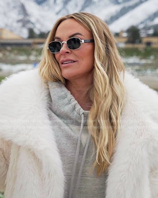 Heather's silver frame sunglasses on The Real Housewives of Salt Lake City