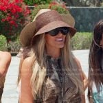 Heather’s print sleeveless top and pants on The Real Housewives of Salt Lake City