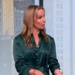 Heidi Zak’s green satin tie front dress on The View