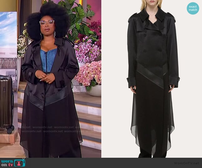 Helmut Lang Scarf Trench worn by Jennifer Hudson on The Jennifer Hudson Show