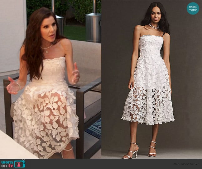 Helsi Florence Strapless A-Line Midi Dress worn by Heather Dubrow on The Real Housewives of Orange County