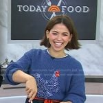 Molly Yeh’s blue chicken sweater on Today
