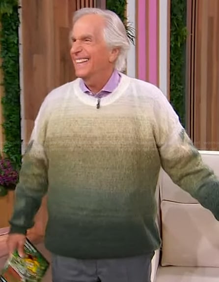 Henry Winkler's green ombre sweater on Sherri