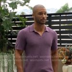 Holden’s purple chevron polo shirt on The Young and the Restless
