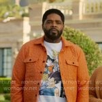 Howard’s orange quilted jacket and Dragon Ball Z t-shirt on Loot