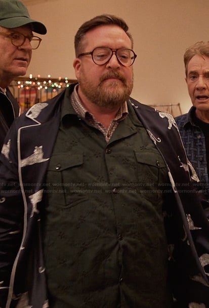 Howard's green embroidered shirt on Only Murders in the Building