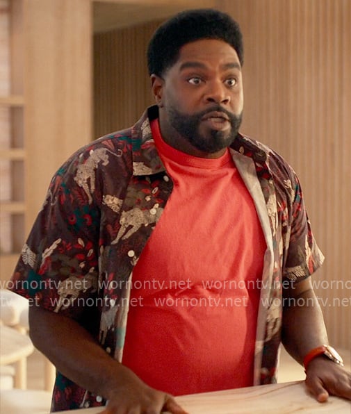 Howard’s jungle print shirt on Loot