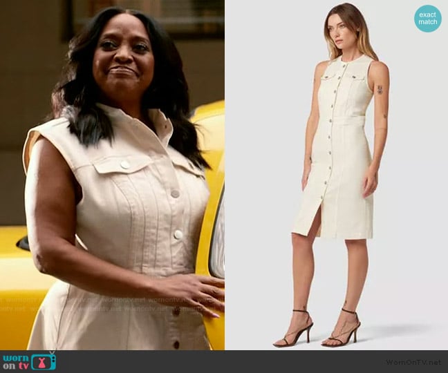 Hudson Jeans Cut In Denim Midi Dress worn by Sherri Shepherd on Sherri