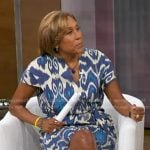 Robin’s blue ikat print dress on Good Morning America