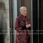 Tracy’s floral jacquard jacket on General Hospital