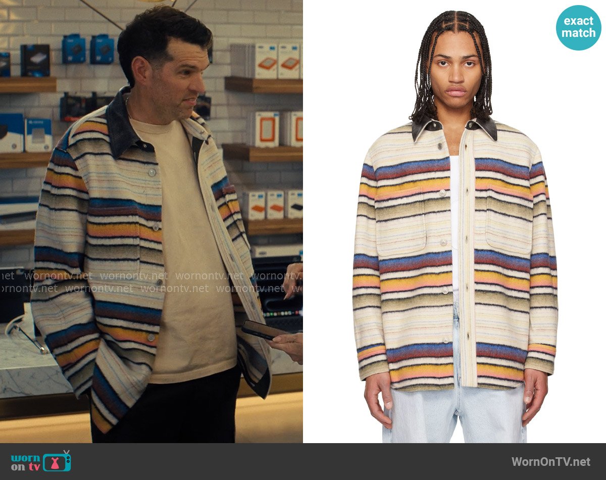 Isabel Marant Duncan Overshirt worn by Sasha Roklov (Timothy Simons) on Nobody Wants This