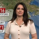 Maria’s ivory ribbed knit dress on Today