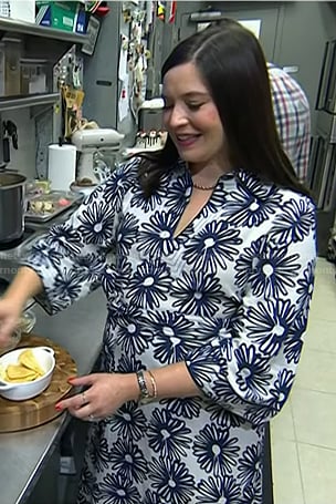 Ivy Odom’s floral long sleeve dress on Today