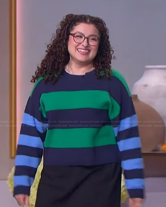Jackie G’s striped sweater on The Jennifer Hudson Show