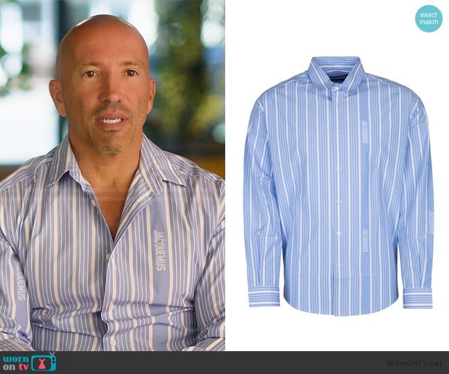 Jacquemus Striped Shirt worn by Jason Oppenheim on Selling Sunset