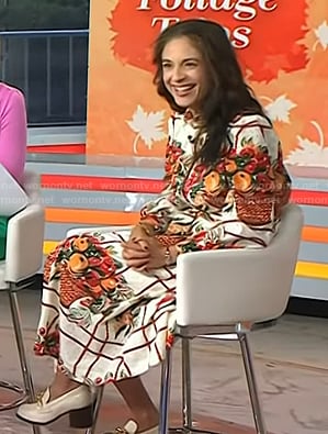 Jacqui Gifford’s white fruit print shirtdress on Today