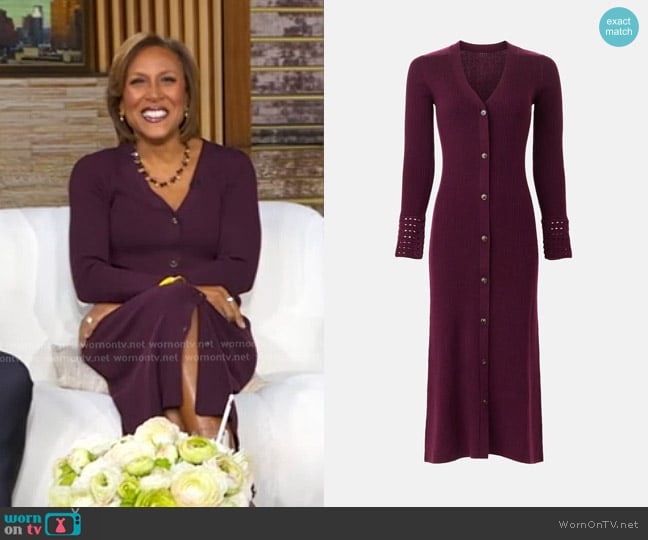 Jason Wu Cardigan Sweater Dress worn by Robin Roberts on Good Morning America